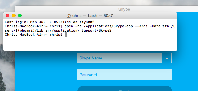 How can I run multiple Skype accounts at the Linux Mac