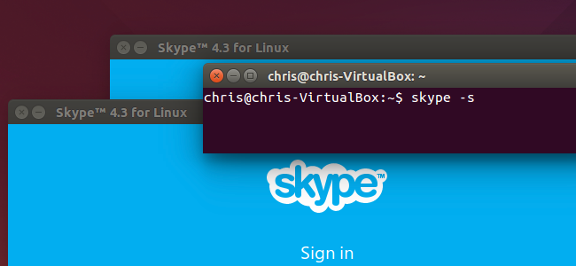 How can I run multiple Skype accounts at the Linux OS