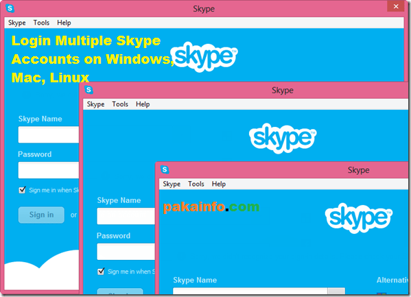 Login Multiple Skype Accounts on Windows Mac Linux