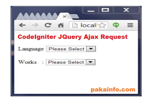 CodeIgniter JQuery Ajax Request Example