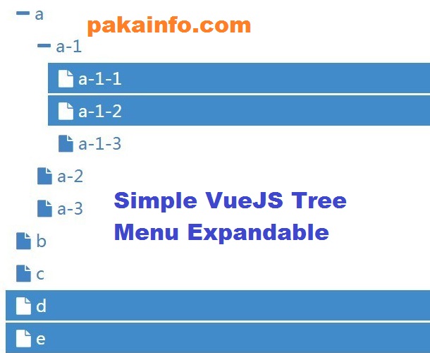 Simple VueJS Tree Menu Expandable