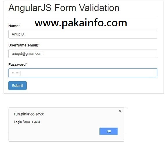 AngularJS Form Validation