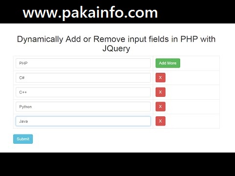 Dynamically Add Remove multiple input fields in PHP MYSQL with Jquery Ajax