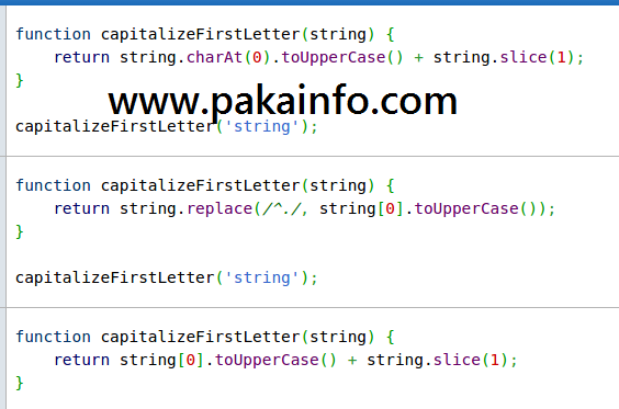How To Capitalize The First Letter Of A String In JavaScript
