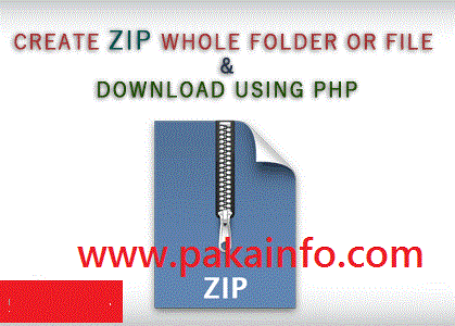 PHP Create zip archive and Download Zip File using ZipArchive