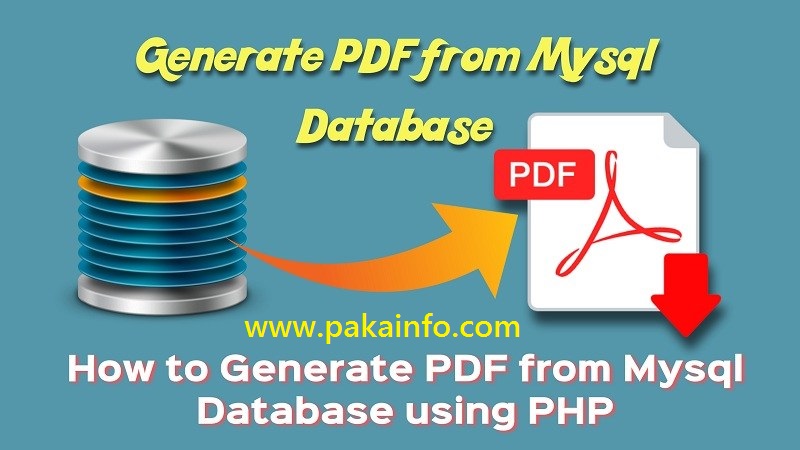 PHP Generate PDF from MySQL Database using FPDF