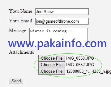 PHP Multiple Email Attachments with Sending Email AJAX Multiple File upload