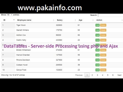 Server-side Processing DataTables using PHP with MySQL