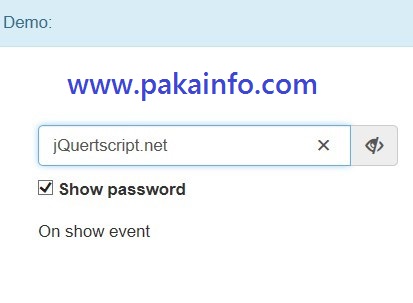 Show Hide Password in TextBox with Button using jQuery