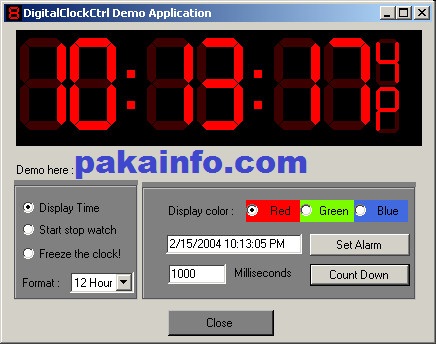 Simple Digital Clock Timer with date using Csharpand aspnet