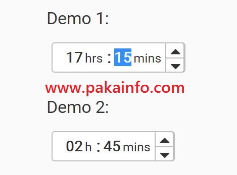 jQuery Time Duration Picker Example