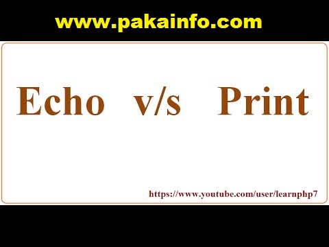 echo and print difference in php