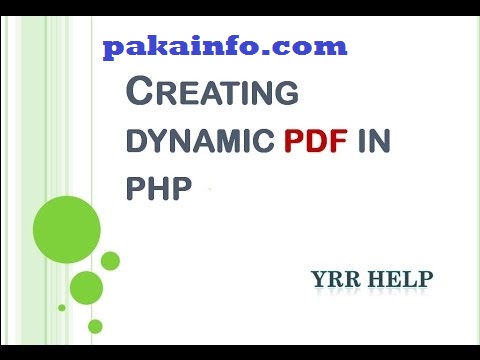 FPDF generate PDF Files using PHP dynamically Step By Step
