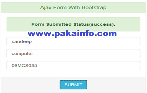 JQuery AJAX form Submit and serialize send Server Side