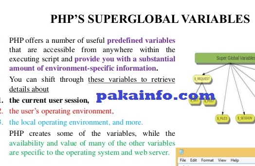 PHP access Global-Superglobals array Variables