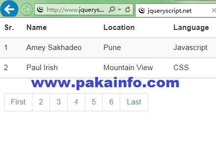 Set dynamically Next Page Url Using JQuery DataTable