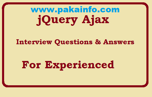 jQuery AJAX Interview Questions and Answers