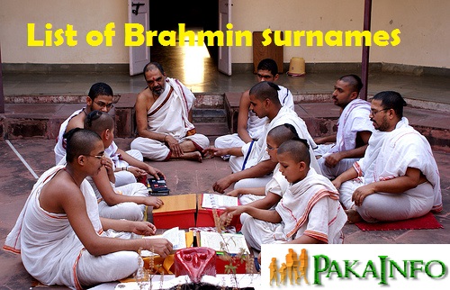 List of Brahmin surnames Gotras and communities