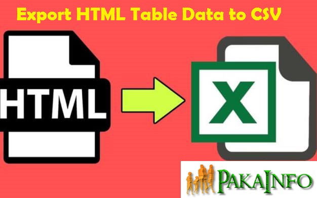 Export HTML Table Data to CSV using jQuery