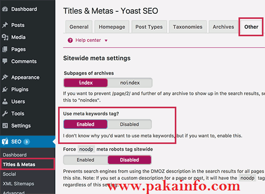 Meta Tags on page seo techniques