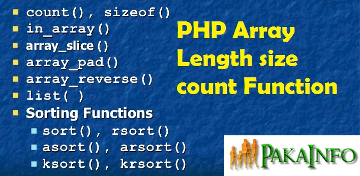 PHP Array Length size count Function