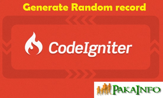 PHP CodeIgniter 3 Generate Random record from mysql