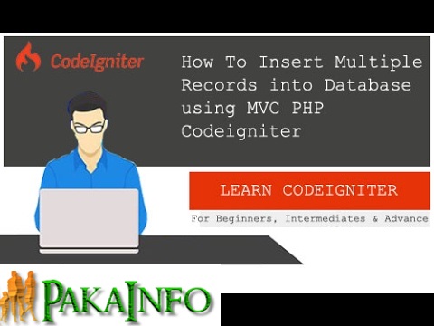 PHP Codeigniter Insert Multiple Records Into MySQL