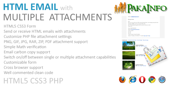 PHP Contact Form Send Email Add More File Attachment