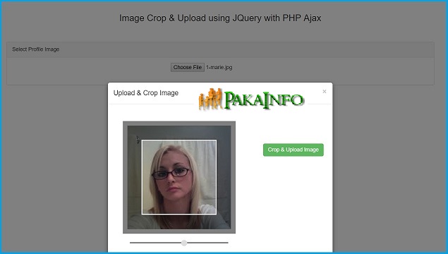 PHP Image Upload and Crop in jQuery