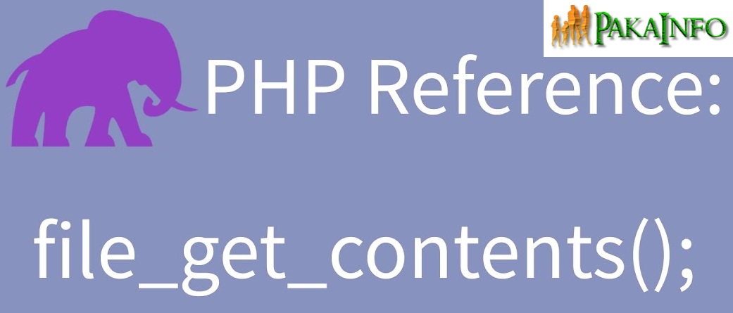 PHP file_get_contents() function Example