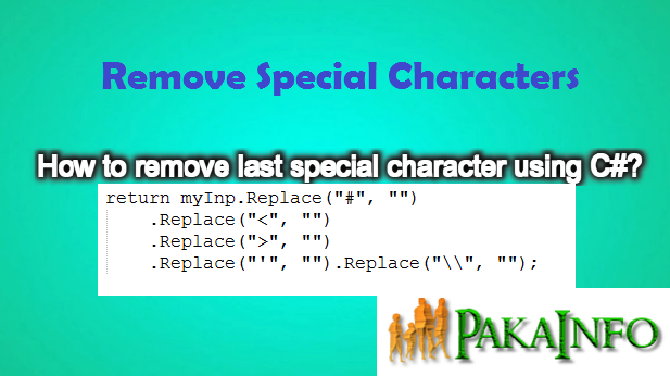 Remove Special Characters from String using C#