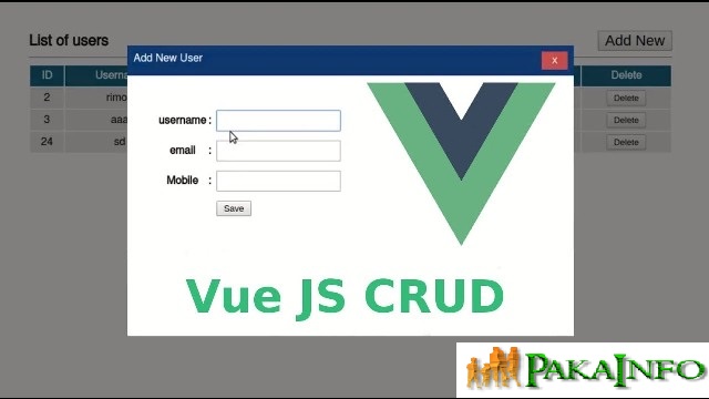Simple Vue js CRUD Example Tutorial From Scratch - output
