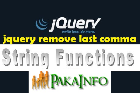 jquery remove last comma from Array