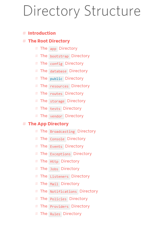 Laravel Directory Structure