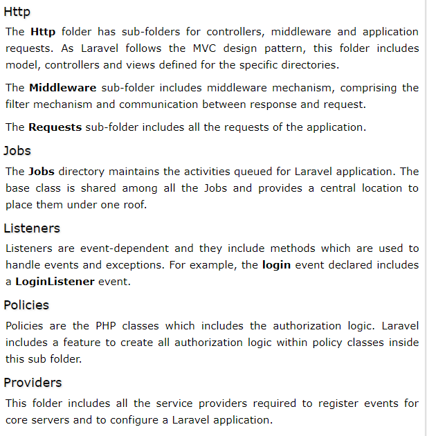 Laravel-http-jobs-listeners-policies-providers