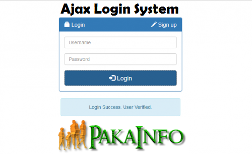 Ajax Login System with jQuery PHP and MySQLi