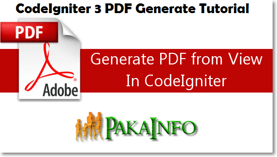 CodeIgniter 3 PDF Generate Tutorial With Example