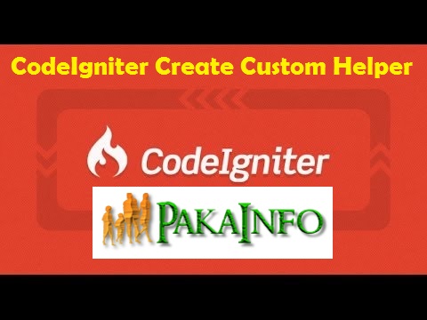 CodeIgniter Create Custom Helper Example Tutorial