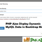 PHP Ajax Display Dynamic MySQL Data in Bootstrap Modal