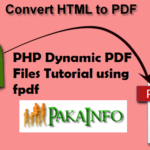 PHP Dynamic PDF Files Tutorial using fpdf