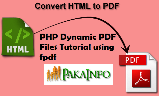 PHP Dynamic PDF Files Tutorial using fpdf