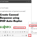 Create Canned Responses using PHP Auto-Replies
