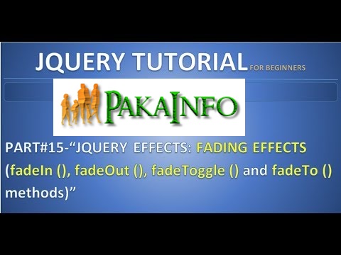 Fadein Fadeout example using Jquery Example