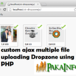 custom ajax multiple file uploading Dropzone using PHP