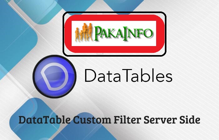DataTable Custom Filter Server Side Examples