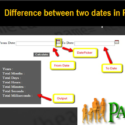 Difference between two dates in years, months, days in PHP