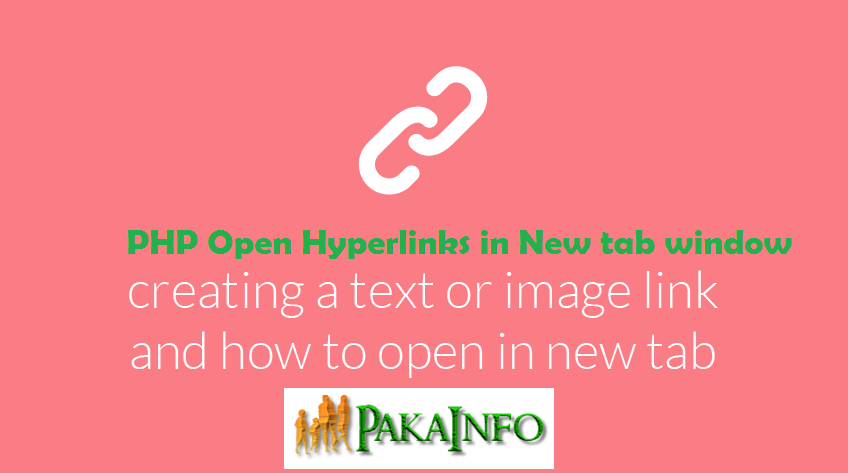 PHP Open Hyperlinks in New tab window