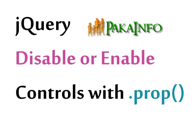 jQuery Disable enable Selector Examples