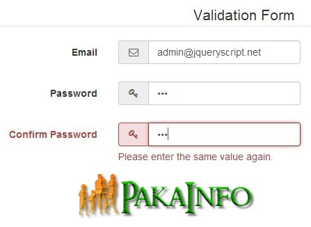 Validate Email Password Using jQuery