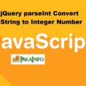jQuery parseInt Convert String to Integer Number